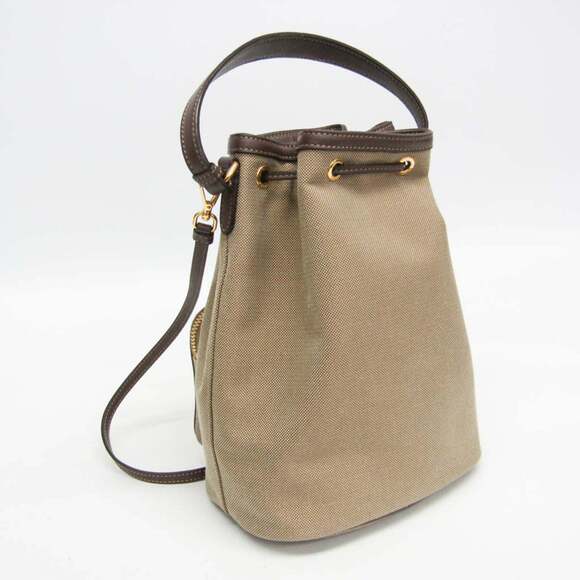 Prada Logo Jacquard Drawstring Bag Women's Leather,Jacquard Handbag,Shoulder ... - Picture 6 of 12